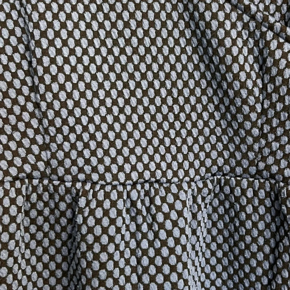 HD in Paris Textured Faux Wrap Anthropologie Dress - Size Small - Blue & Black - Picture 2 of 7